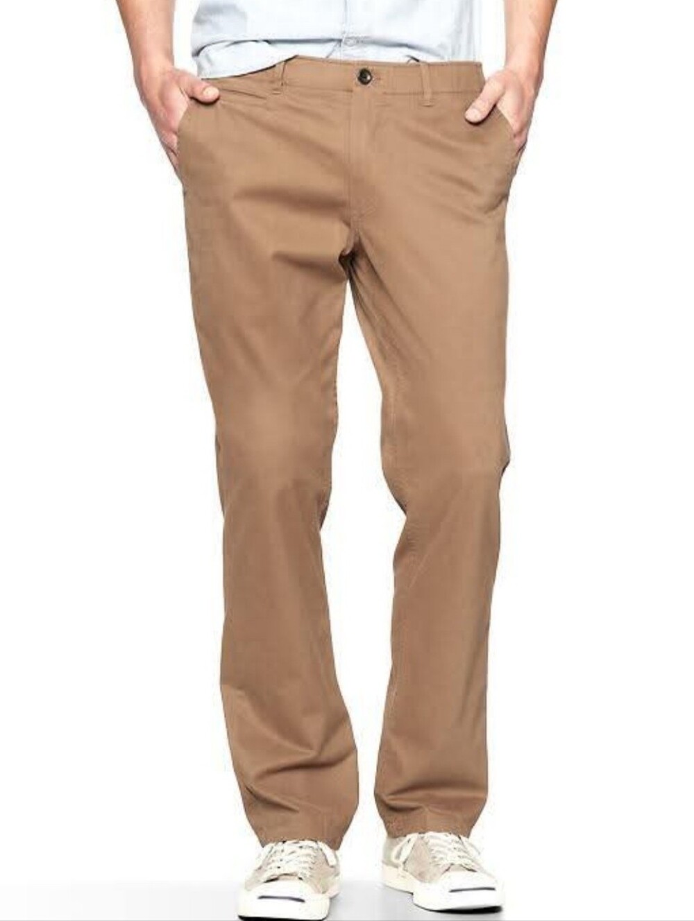 NWOT GAP Lived In Slim Khaki Straight-Leg Cotton Pants Sz 34X30
